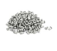 sourcing map 200pcs M3 x 6mm codolo zigrinato testa rotonda solido alluminio rivetto Argentato