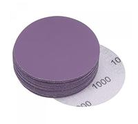 sourcing map 20Pcs 3-Inch Purple Abrasivi Dischi 1000 Grane Gancio e Loop Professionale Ossido di Alluminio Carta Sabbia Wet Dry Polish per Legno Metallo Verniciatura Finitura