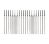 sourcing map 20pcs 80 Grane Diamante Sega A Tazza Testa Cilindrica Grinding Drill Bit 1.3mm Testa Cilindro Intaglio Foro Strumenti con 2.35mm (3/32") Gambo per Gemme Vetro Agata Giada Smeraldo