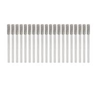 sourcing map 20pcs 80 Grane Diamante Sega A Tazza Testa Cilindrica Macinazione Punte da Trapano Testa Cilindro 3mm Intaglio Foro Strumenti con 2.35mm (3/32") Gambo per Gemme Vetro Agata Giada Smeraldo