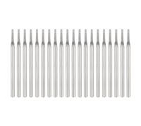 sourcing map 20pcs 80 Grane Diamante Sega A Tazza Testa Cilindrica Rettifica Punte da Trapano Testa Cilindro 1,2 mm Intaglio Utensili per Foro di Foratura con Gambo 2.35mm (3/32") per Gemme Vetro