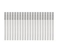 sourcing map 20pcs 80 Grane Diamante Sega A Tazza Testa Cilindrica Rettifica Punte da Trapano Testa Cilindrica 2,5 mm Testa Cilindro Intaglio Foro Strumenti con 2.35mm (3/32") Gambo per Gemme Vetro