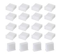 sourcing map 20pcs plastica USB Cap Port Cover Anti Dust Protector 13mmx5mm per USB 2.0 trasparente