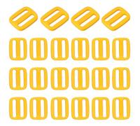 sourcing map 22 pezzi Tri-Glide Slider, 3/4 di pollice Triglides Slider Fibbia, Giallo Oro