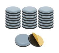 sourcing map 24 feltrini per mobili, 4,5 cm, per sedie, mobili, rotondi, riutilizzabili, per moquette, piastrelle, vinile, pavimenti in legno, protezioni per lo spostamento, colore: blu grigio