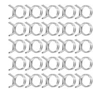 sourcing map 25 fascette stringitubo a molla a doppio filo con diametro interno da 16 mm, clip a molla regolabili in acciaio inossidabile per tubo del carburante tubo in silicone tubo dell'acqua tubo