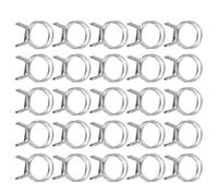 sourcing map 25 fascette stringitubo a molla a doppio filo con diametro interno da 24 mm, clip a molla regolabili in acciaio inossidabile per tubo del carburante tubo in silicone tubo dell'acqua tubo