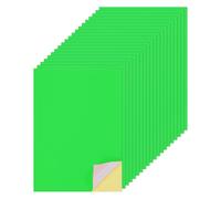 sourcing map 25 fogli di carta adesiva stampabile, 20,3 x 30,5 cm, formato A4, 250 g/m², per artigianato, scrapbooking, stampanti a getto d'inchiostro, verde fluorescente