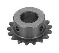 sourcing map # 25 Pignone a rullo per catena 14 mm foro 37,5 mm OD, 17 denti C45 acciaio al carbonio ANSI catena NO.25 Pignone a rullo foro rotondo senza superficie rifinita per catena ISO 04C