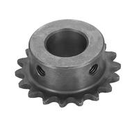 sourcing map # 25 Pignone a rullo per catena 15 mm foro 39,5 mm OD, 18 denti C45 in acciaio al carbonio ANSI catena NO.25 Pignone a rullo foro rotondo senza superficie rifinita per catena ISO 04C