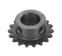 sourcing map # 25 Pignone a rullo per catena 16 mm foro 39,5 mm OD, 18 denti C45 in acciaio al carbonio ANSI catena NO.25 Pignone a rullo foro rotondo senza superficie rifinita per catena ISO 04C