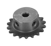 sourcing map # 25 Pignone a rullo per catena 6 mm foro 39,5 mm OD, 18 denti C45 acciaio al carbonio ANSI catena NO.25 Pignone a rullo foro rotondo senza superficie rifinita per catena ISO 04C