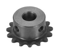 sourcing map # 25 Pignone a rullo per catena 8 mm foro 33,5 mm OD, 15 denti C45 acciaio al carbonio ANSI Catena NO.25 Pignone a rullo Foro rotondo senza superficie rifinita per catena ISO 04C