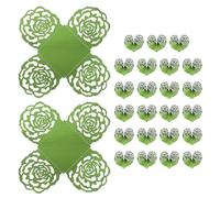 sourcing map 25 pirottini per tartufi, 10,2 cm, in carta a specchio, per cioccolatini, caramelle, rose, vassoio da dessert quadrato, per matrimoni, feste di compleanno, negozi di dessert, colore