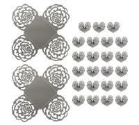 sourcing map 25 pirottini per tartufo, 10,2 cm, in carta a specchio, per cioccolatini, caramelle, rose, vassoio da dessert quadrato, per matrimoni, feste di compleanno, negozi di dessert, colore