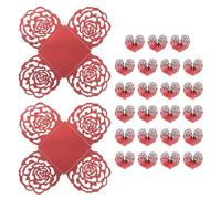 sourcing map 25 pirottini per tartufo, 10,2 cm, in carta a specchio, per cioccolatini, caramelle, rose, vassoio da dessert quadrato, per matrimoni, feste di compleanno, negozi di dessert, colore