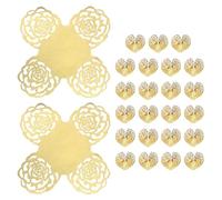 sourcing map 25 pirottini per tartufo, 10,2 cm, in carta a specchio, per cioccolatini, caramelle, rose, vassoio da dessert quadrato, per matrimoni, feste di compleanno, negozi di dessert, colore: oro