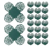 sourcing map 25 pirottini quadrati da 1,0 x 1,0 cm, per cupcake e dolci, in carta, per matrimoni, compleanni, colore verde scuro