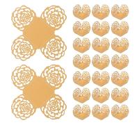 sourcing map 25 pirottini quadrati per cupcake, 1,0 x 1,0 cm, per dolci, per matrimoni, compleanni, colore oro