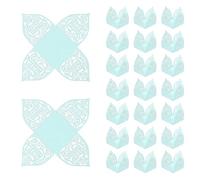 sourcing map 25 pirottini quadrati per cupcake, 1,1 x 1,1 cm, per dolci, per matrimoni, compleanni, colore azzurro