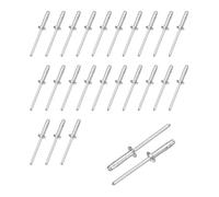sourcing map 25 rivetti in alluminio con impugnatura grande, 5/32 "x 3/4", rivetti ciechi multi-grip per riparazioni automobilistiche, kayak, barche, edifici e contenitori