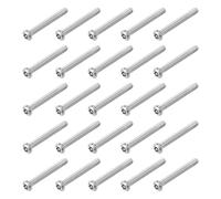 sourcing map 25 viti di sicurezza Torx #10-32 x 1-1/4", viti a testa cilindrica in acciaio inossidabile 304, resistenti alle manomissioni, antifurto, a prova di manomissione, argento