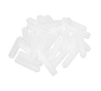 sourcing map 28 cappucci terminali in silicone, diametro interno 1 mm, altezza 13 mm, rotondi, in gomma, elastici, protezioni morbide e flessibili, per bulloni per tubi in metallo, trasparenti