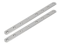 sourcing map 295 mm x 25 mm x 4 mm in acciaio inox dritto piatto fissaggio piastre staffe di fissaggio 2 pezzi