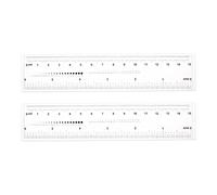 sourcing map 2pcs Film Righello Flessibile 6 pollici Scala 0,1 mm Plastica PET Pieghevole Righello Dritto Calibrazione Morbido Righello Strumento di Misurazione per Fabbrica, Trasparente