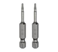 sourcing map 2pcs T7 Torx Testa Cacciavite Bit 1/4 "Hex Shank 2" (50mm) Lungo Magnetico No Hole Tip Tamper Proof 6 Point Star Screw Driver Drill Bit S2 Acciaio Industriale Potenza Cacciaviti