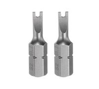 sourcing map 2pcs U Forma Cacciavite Bit U1.7 1/4 "Hex Shank 1" Inserto Bit S2 Magnetico U Tipo Cacciavite per Elettrodomestici Elettronici