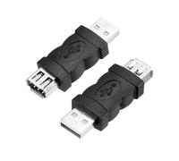 sourcing map 2PCS USB maschio a IEEE 1394 6 pin femmina 800Mbps cavo adattatore convertitore dati per DV, fotocamera digitale, nero