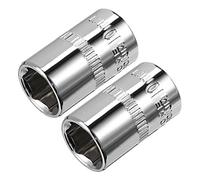 sourcing map 2pz. 1/4 pollice azionamento 10mm Cr-V 6-punti presa poco profonda