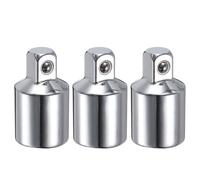 sourcing map 3 adattatori per bussole a impatto da 1,3 cm femmina a 1 cm | Adattatori di conversione riduttori quadrati in acciaio CR-V per chiave a bussola cricchetto interruttore barra driver