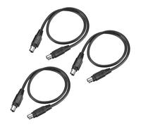 sourcing map 3 cavi di prolunga PS/2 per mouse e tastiera, mini DIN da 6 pin, da maschio a maschio, convertitore per tastiera per scanner PC, nero