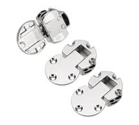 sourcing map 3 cerniere nascoste a 90 gradi, 4,9 x 3 cm, in lega di zinco, cerniere nascoste per porta dell'armadio, scrivania pieghevole per computer, argento