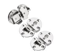 sourcing map 3 cerniere nascoste a 90 gradi, 5,8 x 3,7 cm, in lega di zinco, cerniere nascoste per porta dell'armadio, scrivania pieghevole per computer, argento