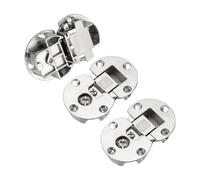 sourcing map 3 cerniere nascoste a 90 gradi, 6,6 x 3,9 cm, in lega di zinco, cerniere nascoste per porta dell'armadio, scrivania pieghevole per computer, argento