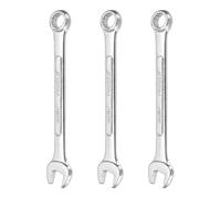 sourcing map 3 chiavi combinate da 9 mm metriche a 12 punte e estremità aperta, in acciaio zincato a doppia estremità, per riparazioni fai da te di tubi, mobili, macchine fai da te, argento bianco