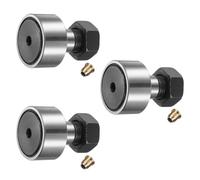 sourcing map 3 cuscinetti CF18/KR40 PPX in acciaio cromato, con perno a rulli, diametro 40 mm, tipo M18, per guida per macchine utensili, presa esagonale, 3 pezzi
