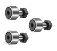 sourcing map 3 cuscinetti CF8/KR19 PPX in acciaio cromato, con perno a rulli, diametro 19 mm, tipo prigioniero M8, per guida di macchine utensili, presa esagonale, 3 pezzi