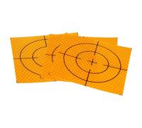 sourcing map 3 fogli riflettenti per indagini, 100 mm x 100 mm, autoadesivi, per rilevamento di bersagli, per stazioni totali, nastro riflettente per ispezione nave, misure tunnel, giallo
