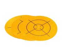 sourcing map 3 fogli riflettenti per indagini, 100 mm x 100 mm, autoadesivi, per rilevamento di bersagli, stazioni totali, nastro riflettente rotondo per ispezione nave, misure tunnel, giallo
