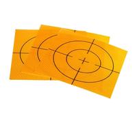 sourcing map 3 fogli riflettenti per indagini, 200 mm x 200 mm, autoadesivi, per rilevamento di bersagli, per stazioni totali, nastro riflettente per ispezione nave, misure tunnel, giallo