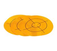 sourcing map 3 fogli riflettenti per indagini, 200 mm x 200 mm, autoadesivi, per rilevamento di bersagli, stazioni totali, nastro riflettente rotondo per ispezione nave, misure tunnel, giallo