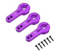 sourcing map 3 pezzi in lega di alluminio 25T servo braccio corno per fai da te RC auto/barca/aeroplano accessori barca, 35 mm viola