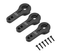 sourcing map 3 pezzi in lega di alluminio 25T servo braccio corno per fai da te RC auto/barca/aeroplano accessori barca, nero