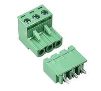 sourcing map 3 Pin 5.08mm Pitch Maschio Femmina PCB Morsettiera Vite 10 Set