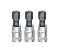 sourcing map 3 punte esagonali da 1/4 "Drive H8 S2 in acciaio a testa esagonale per cacciavite punte per trapano CR-V adattatore per presa per asse domestico auto dadi esagonali bulloni riparazione