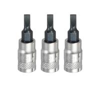 sourcing map 3 punte scanalate da 1/4 "Drive SL4 S2 in acciaio a testa piatta per cacciavite punte da trapano CR-V adattatore per presa per asse domestico auto dadi esagonali bulloni riparazione